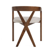 81819 Modrest Weiss - Mid-Century Modern Walnut Round Dining Table + 6 Chair Set By VIG Furniture