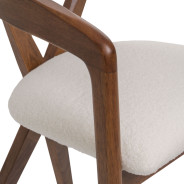 81819 Modrest Weiss - Mid-Century Modern Walnut Round Dining Table + 6 Chair Set By VIG Furniture