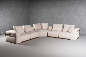 81582 Divani Casa Simone - Modern Off-White Fabric Sectional Sofa by VIG Furniture