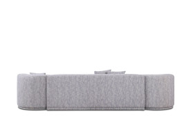 81964 Divani Casa Beau - Modern Light Grey Fabric Sectional Sofa With 2 Swirling Chair by VIG Furniture