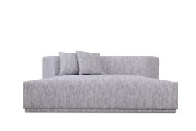 81964 Divani Casa Beau - Modern Light Grey Fabric Sectional Sofa With 2 Swirling Chair by VIG Furniture