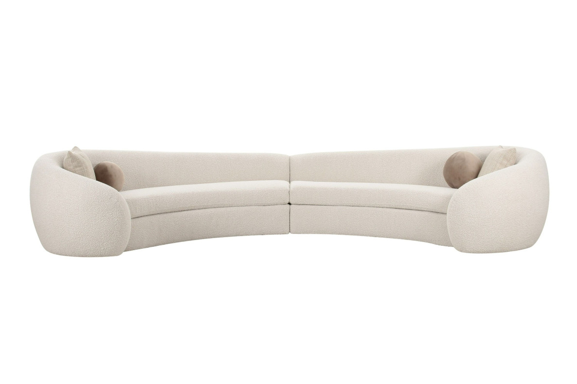 81827 Modrest - Kilmer Modern Off-White Curved Fabric Sectional Sofa by VIG Furniture
