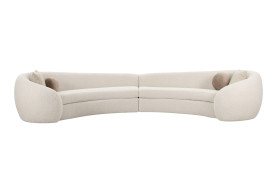 81827 Modrest - Kilmer Modern Off-White Curved Fabric Sectional Sofa by VIG Furniture