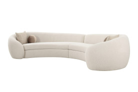 81827 Modrest - Kilmer Modern Off-White Curved Fabric Sectional Sofa by VIG Furniture