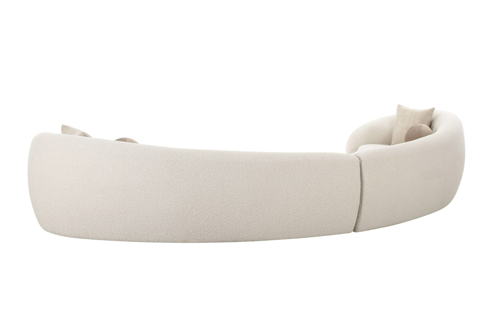 81827 Modrest - Kilmer Modern Off-White Curved Fabric Sectional Sofa by VIG Furniture