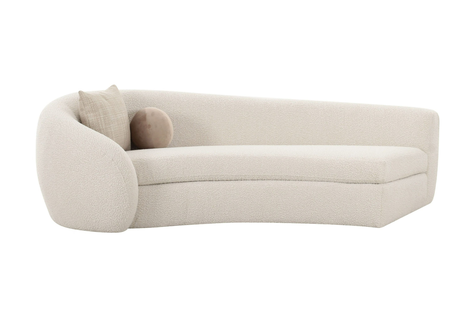81827 Modrest - Kilmer Modern Off-White Curved Fabric Sectional Sofa by VIG Furniture