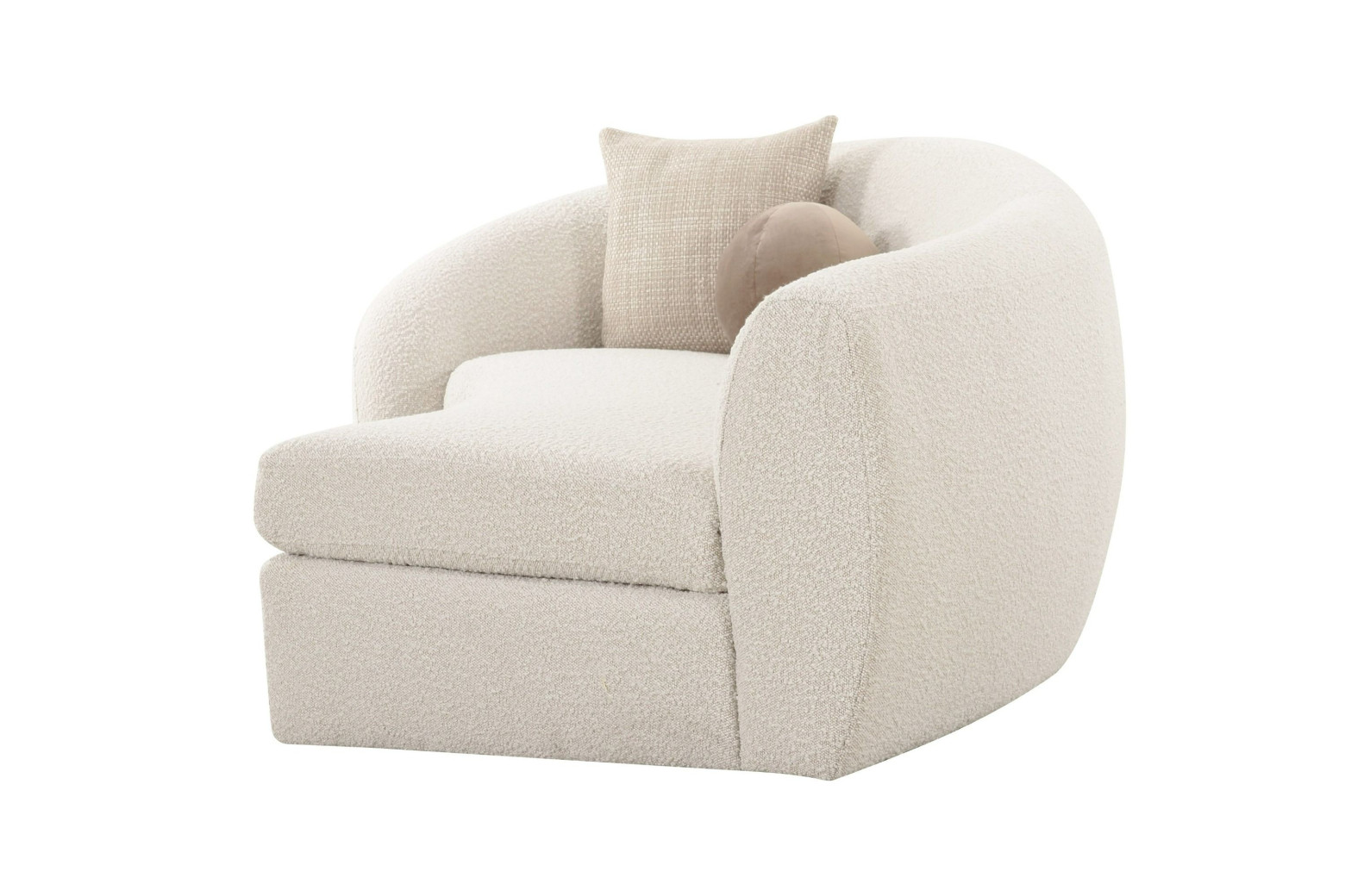 81827 Modrest - Kilmer Modern Off-White Curved Fabric Sectional Sofa by VIG Furniture