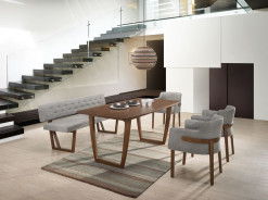 74185 Modrest Jordan Modern Walnut & Grey Dining Set by VIG Furniture