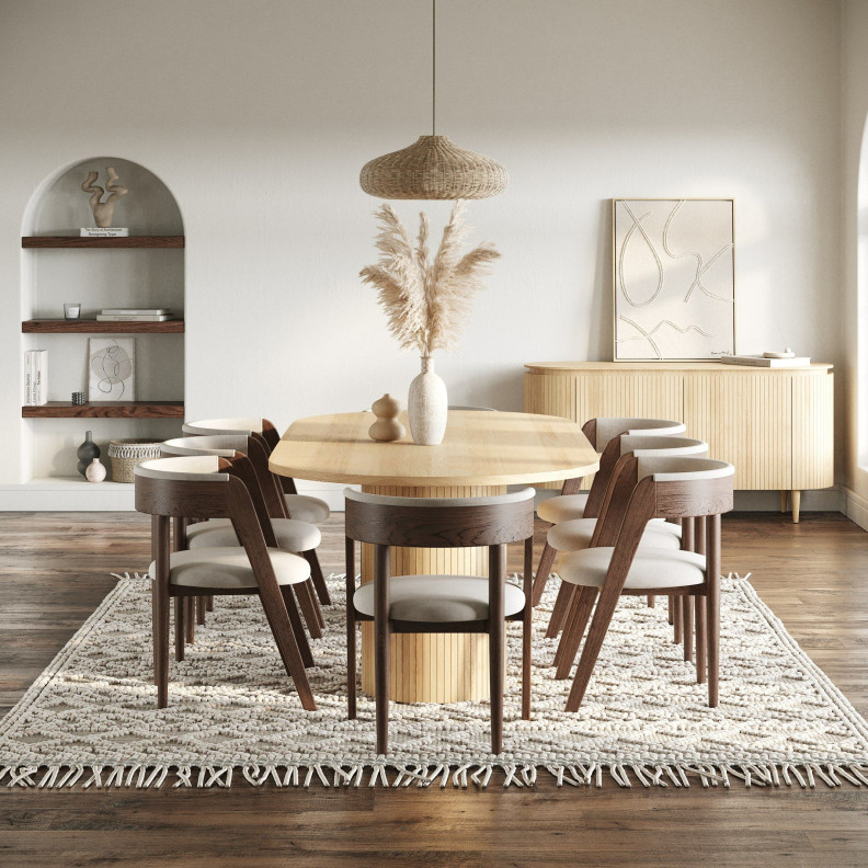 81970 Modrest Miami - Modern Natural Oak Oval Dining Table by VIG Furniture
