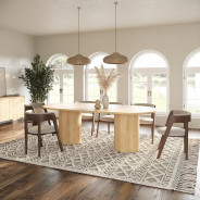 81970 Modrest Miami - Modern Natural Oak Oval Dining Table by VIG Furniture