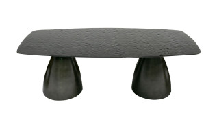 81967 Modrest Calexico - Contemporary Black Wave Glass Wide Rectangular Dining Table by VIG Furniture