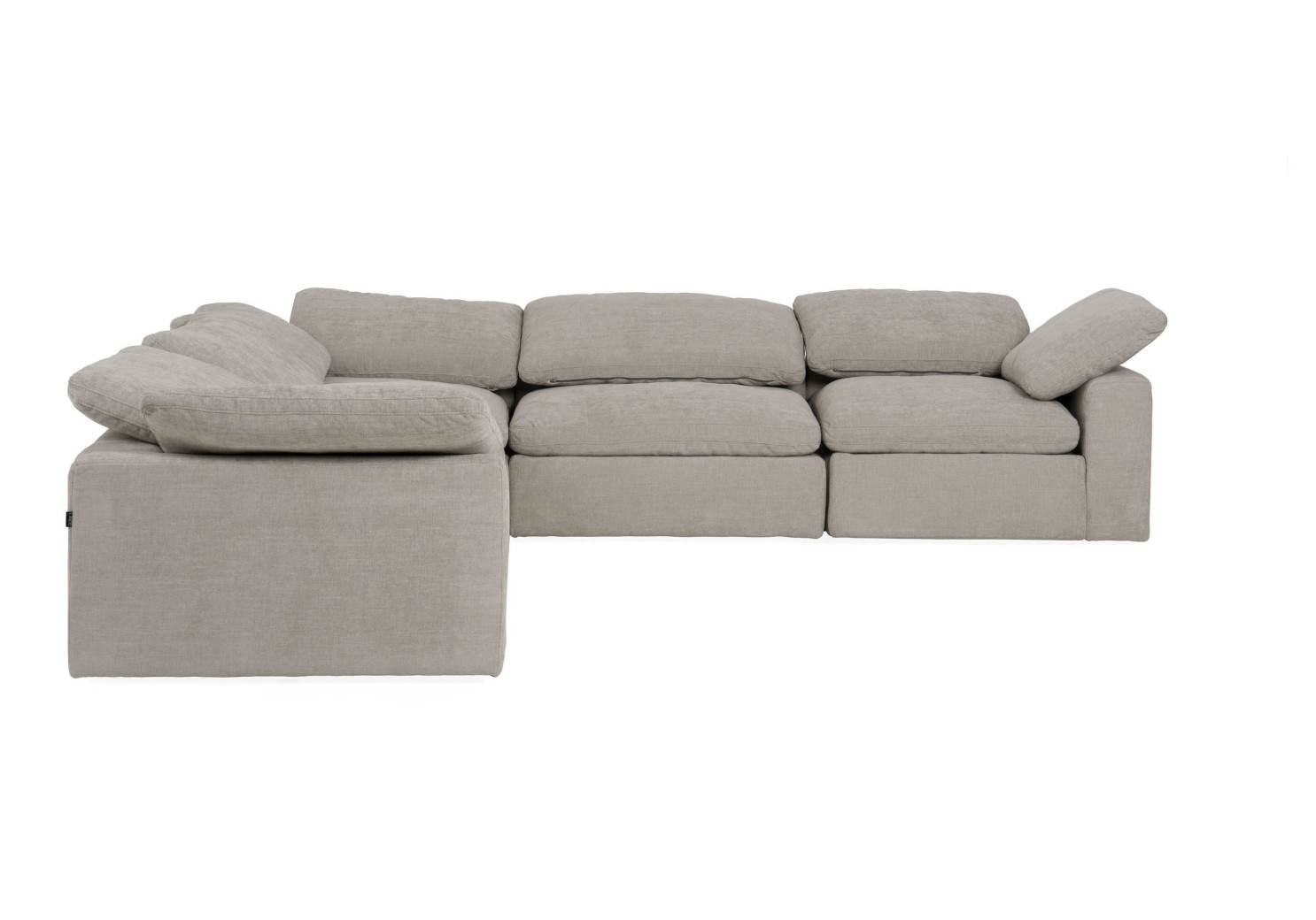 81215Divani Casa Corinth - Modern Gray Fabric Sectional Sofa with 3 Power Recliners by VIG Furniture