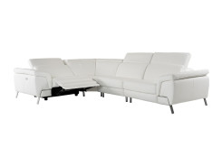81728 Lamod Italia Wonder - Italian Modern White Leather Sectional Sofa with Recliners By VIG Furniture