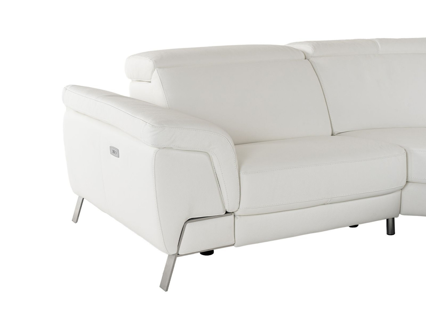81728 Lamod Italia Wonder - Italian Modern White Leather Sectional Sofa with Recliners By VIG Furniture