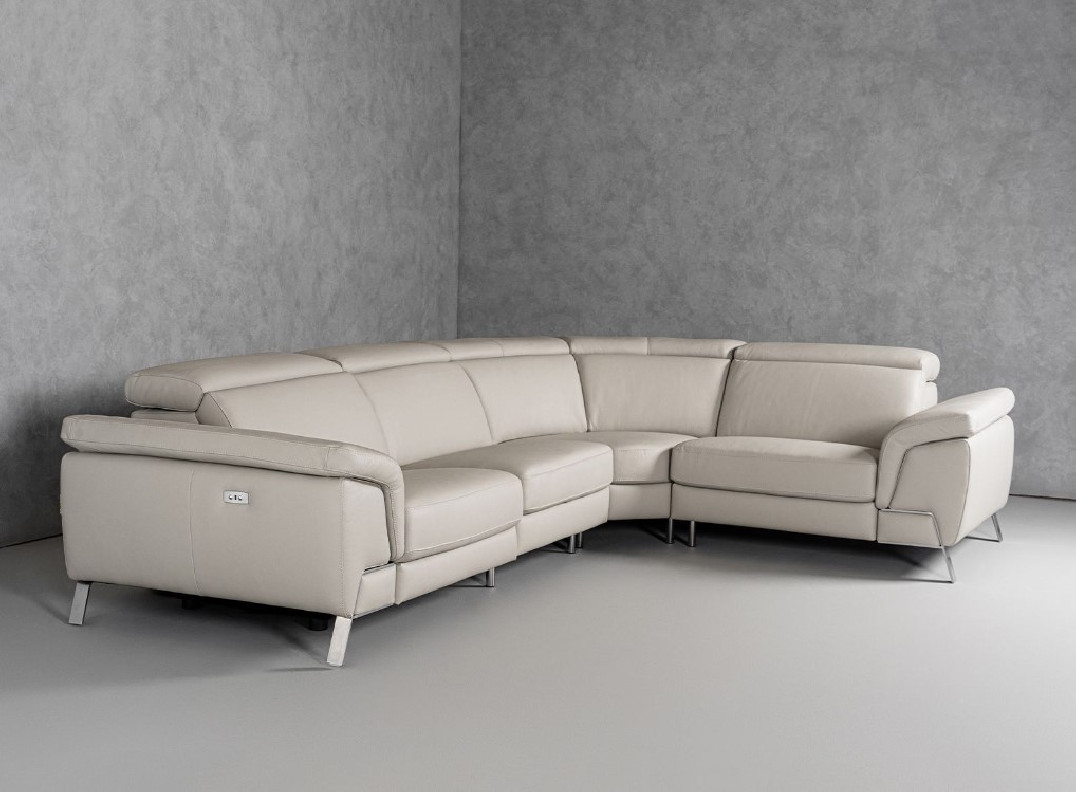 81731 Lamod Italia Wonder - Italian Modern Grey Leather Sectional Sofa with Recliners by VIG Furniture