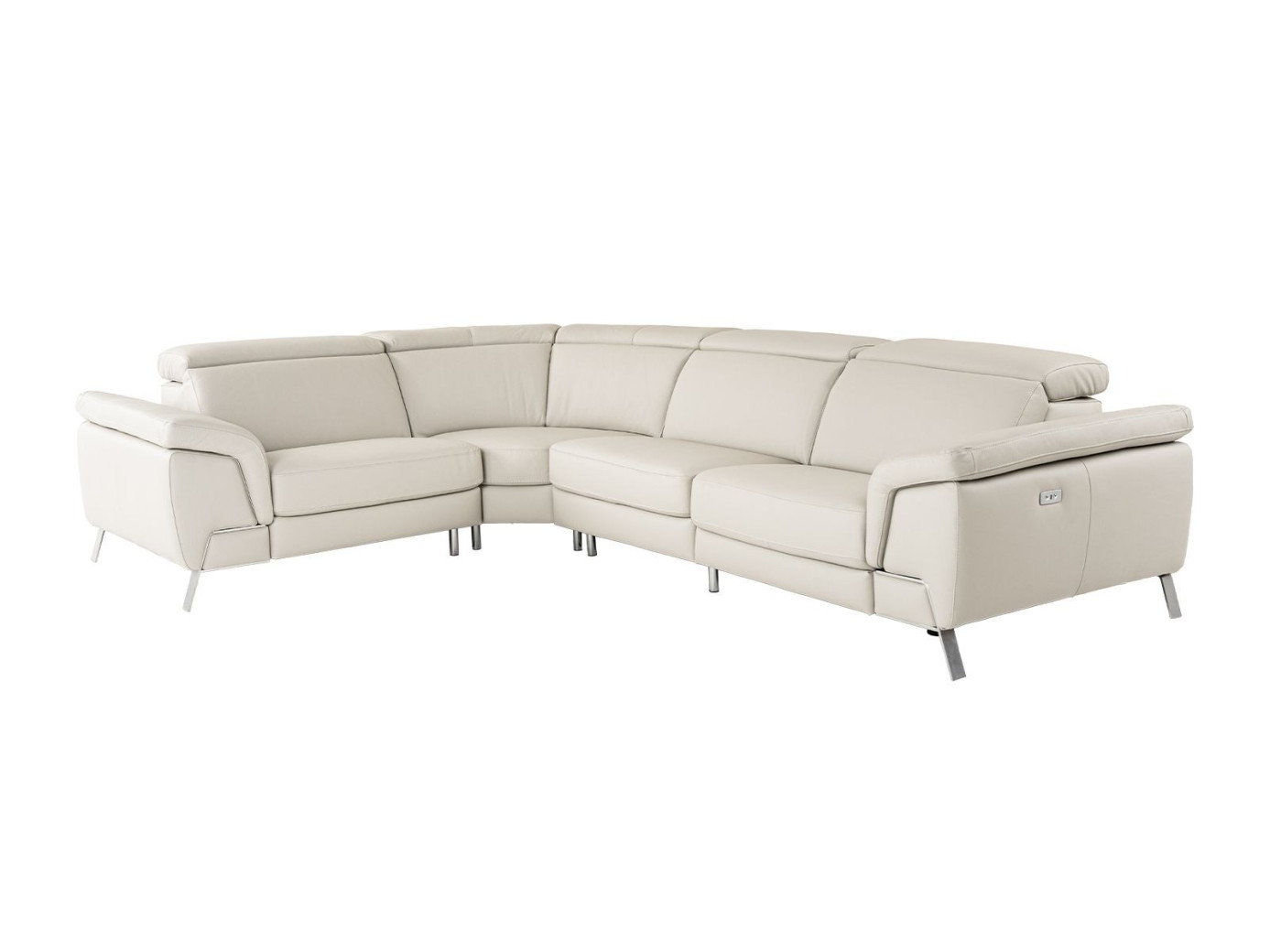 81731 Lamod Italia Wonder - Italian Modern Grey Leather Sectional Sofa with Recliners by VIG Furniture