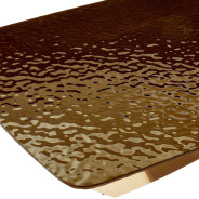 82334 Modrest Pyrite - Modern Brown Glass + Rosegold Rectangular Dining Table By VIG Furniture