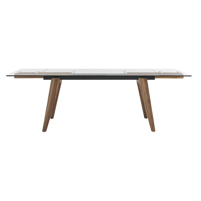 82333 Modrest Marcus - Modern Glass + Walnut Extendable Dining Table By VIG Furniture