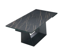 81689 Modrest Baldwin - Modern Black Ceramic & Black Metal Extendable Dining Table By VIG Furniture