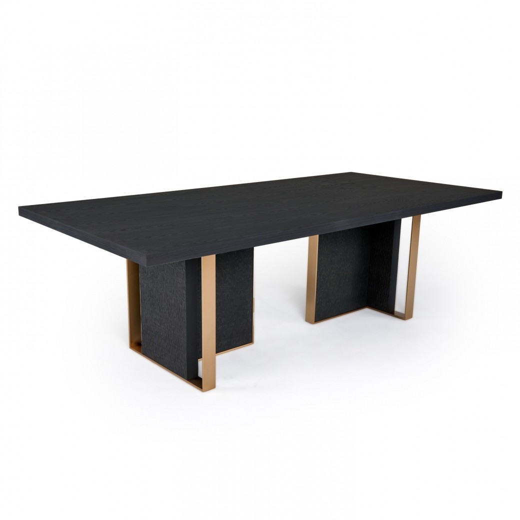 81200 Modrest Tasha - Modern Black Ash + Brushed Gold Rectangular ...