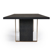 81200 Modrest Tasha - Modern Black Ash + Brushed Gold Rectangular Dining Table By VIG Furniture