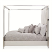 Eastern King Canopy Channel-Tufted Bed (4 pc) Penthouse Collection By Michael Amini