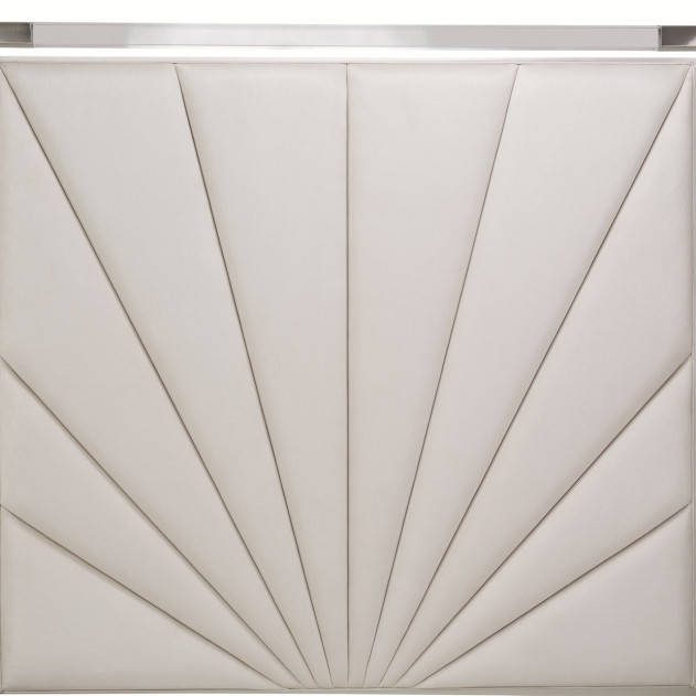 Eastern King Canopy Channel-Tufted Bed (4 pc) Penthouse Collection By Michael Amini