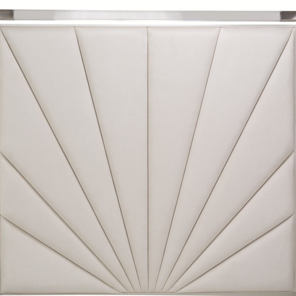 Eastern King Canopy Channel-Tufted Bed (4 pc) Penthouse Collection By Michael Amini