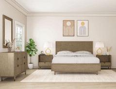 313135-2803 Finn Queen Upholstered Shelter Bed By A.R.T Furniture Collections