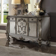 26845 Silver Antique Platinum Finish Side Board Versailles II Collection By Acme Furniture