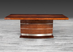 Talia Luxury & Modern Dining Table in Brown Maple High Gloss Lacquer by Roberto Grassie