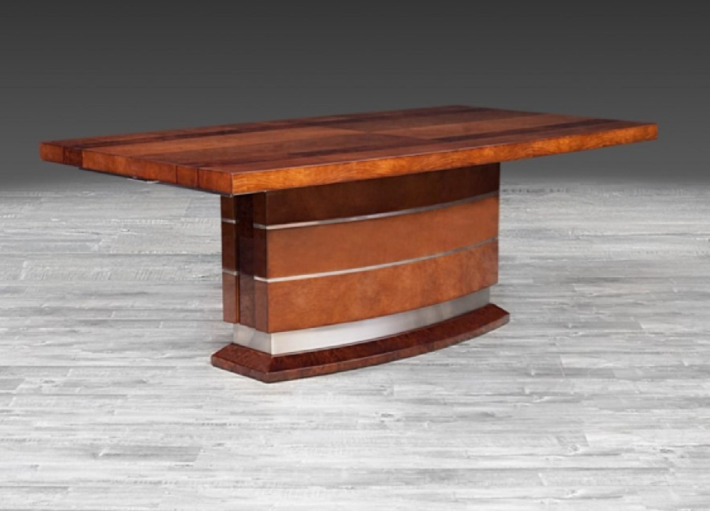 Talia Luxury & Modern Dining Table in Brown Maple High Gloss Lacquer by Roberto Grassie
