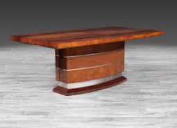 Talia Luxury & Modern Dining Table in Brown Maple High Gloss Lacquer by Roberto Grassie