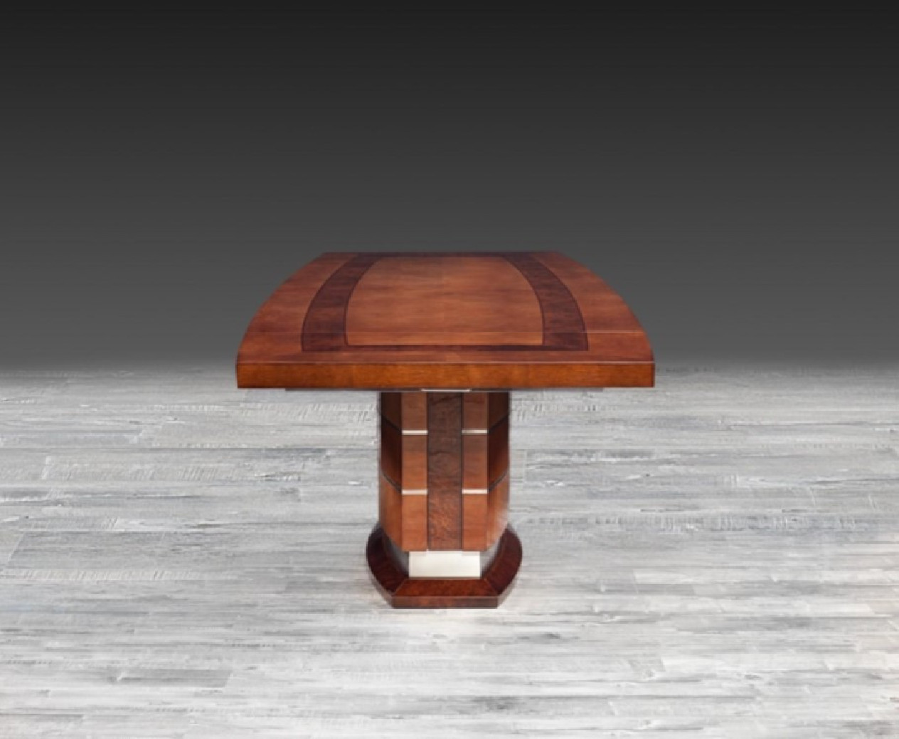 Talia Luxury & Modern Dining Table in Brown Maple High Gloss Lacquer by Roberto Grassie