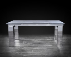 Largo Polished Clear Extendable Luxury & Modern Dining Table By Roberto Grassie
