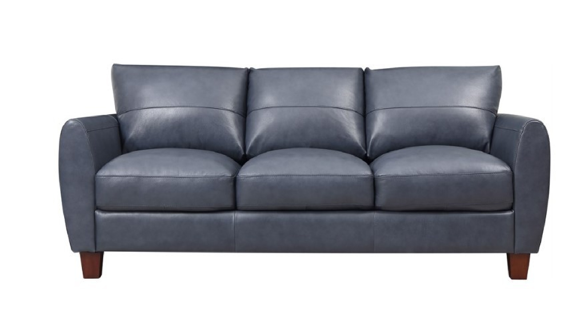 6529 Traverse Stacionary Sofa Blue leather by By Leather Italia USA