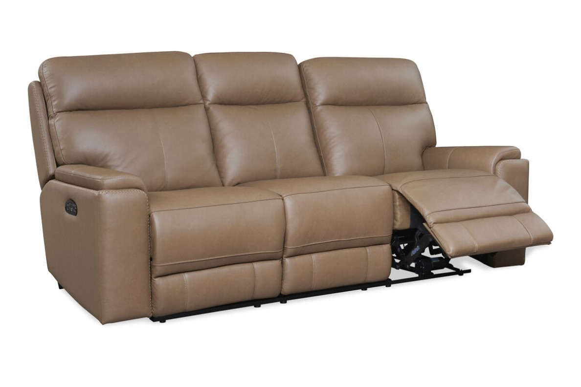 EH310 Cambria Bryant Sofa & Loveseat Tuscan Tan Leather dual power collection by Italia USA