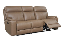 EH310 Cambria Bryant Sofa & Loveseat Tuscan Tan Leather dual power collection by Italia USA