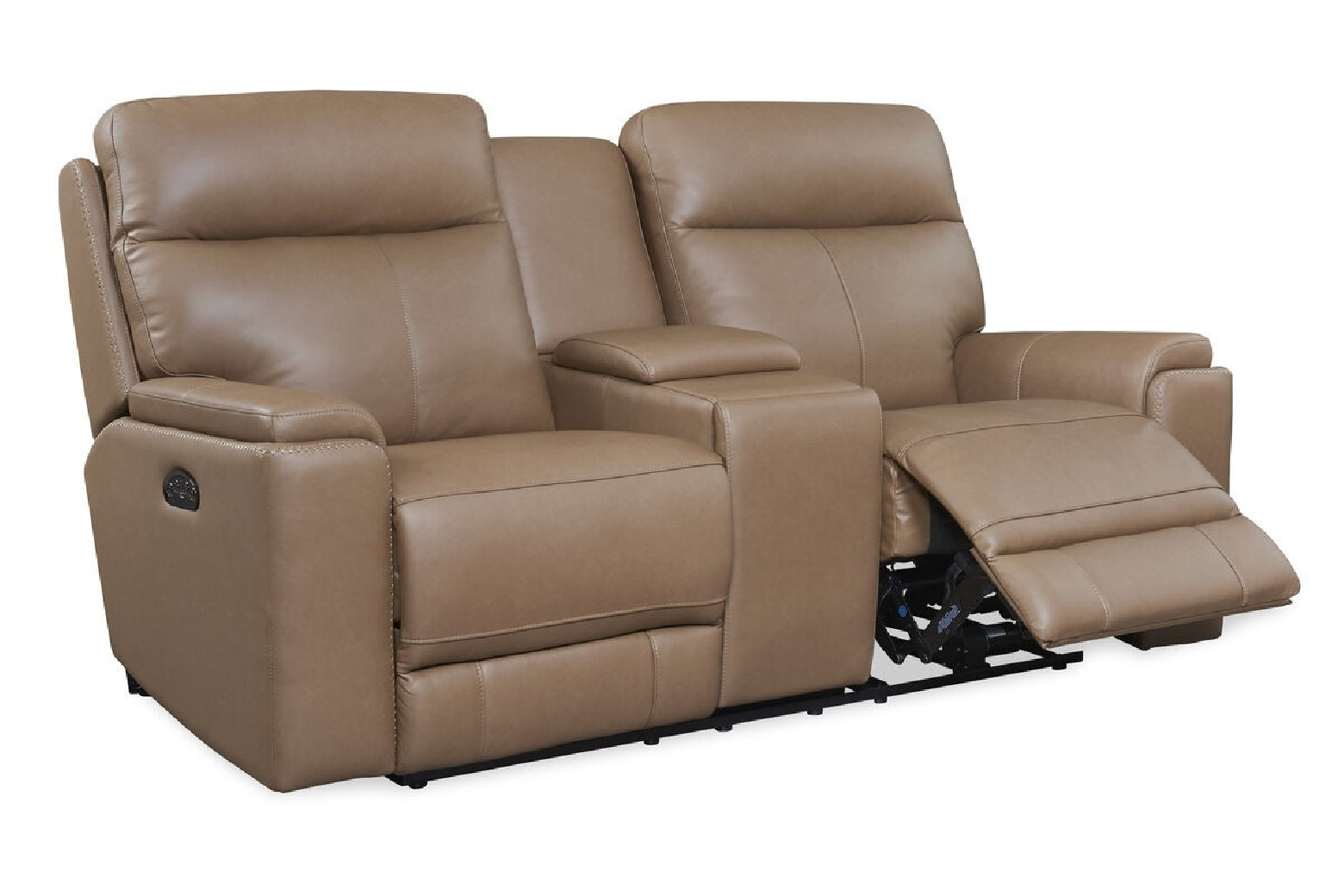EH310 Cambria Bryant Sofa & Loveseat Tuscan Tan Leather dual power collection by Italia USA