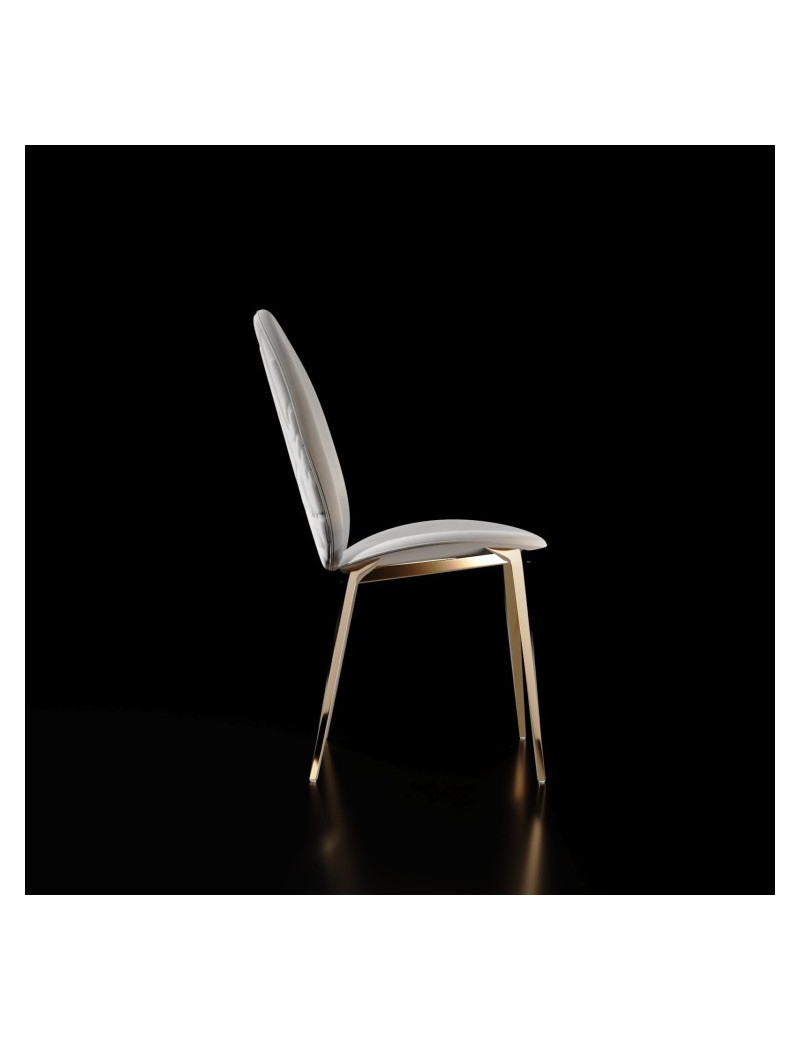 Tiffany Luxury & Modern Titanium Gold Dining Chair by Roberto Grassie