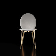 Tiffany Luxury & Modern Titanium Gold Dining Chair by Roberto Grassie