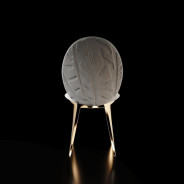 Tiffany Luxury & Modern Titanium Gold Dining Chair by Roberto Grassie