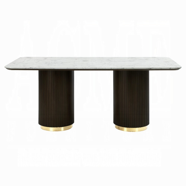 DN03940 7PC Dining set with marble Top Clayten Collection Mid-Century Style by Acme Furniture