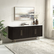 DN03940 7PC Dining set with marble Top Clayten Collection Mid-Century Style by Acme Furniture