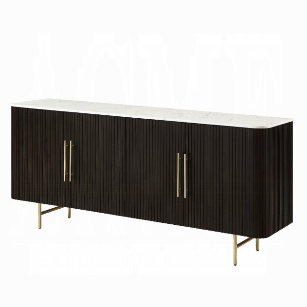 DN03940 7PC Dining set with marble Top Clayten Collection Mid-Century Style by Acme Furniture