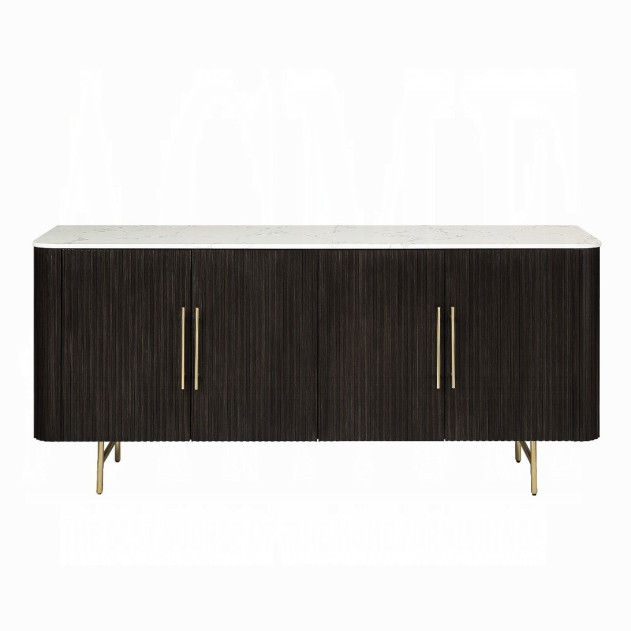 DN03940 7PC Dining set with marble Top Clayten Collection Mid-Century Style by Acme Furniture