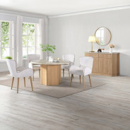 DN02875 5PC Dining set Round Table with marble top Qwin Collection by Acme Furniture