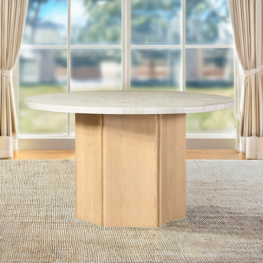 DN02875 5PC Dining set Round Table with marble top Qwin Collection by Acme Furniture
