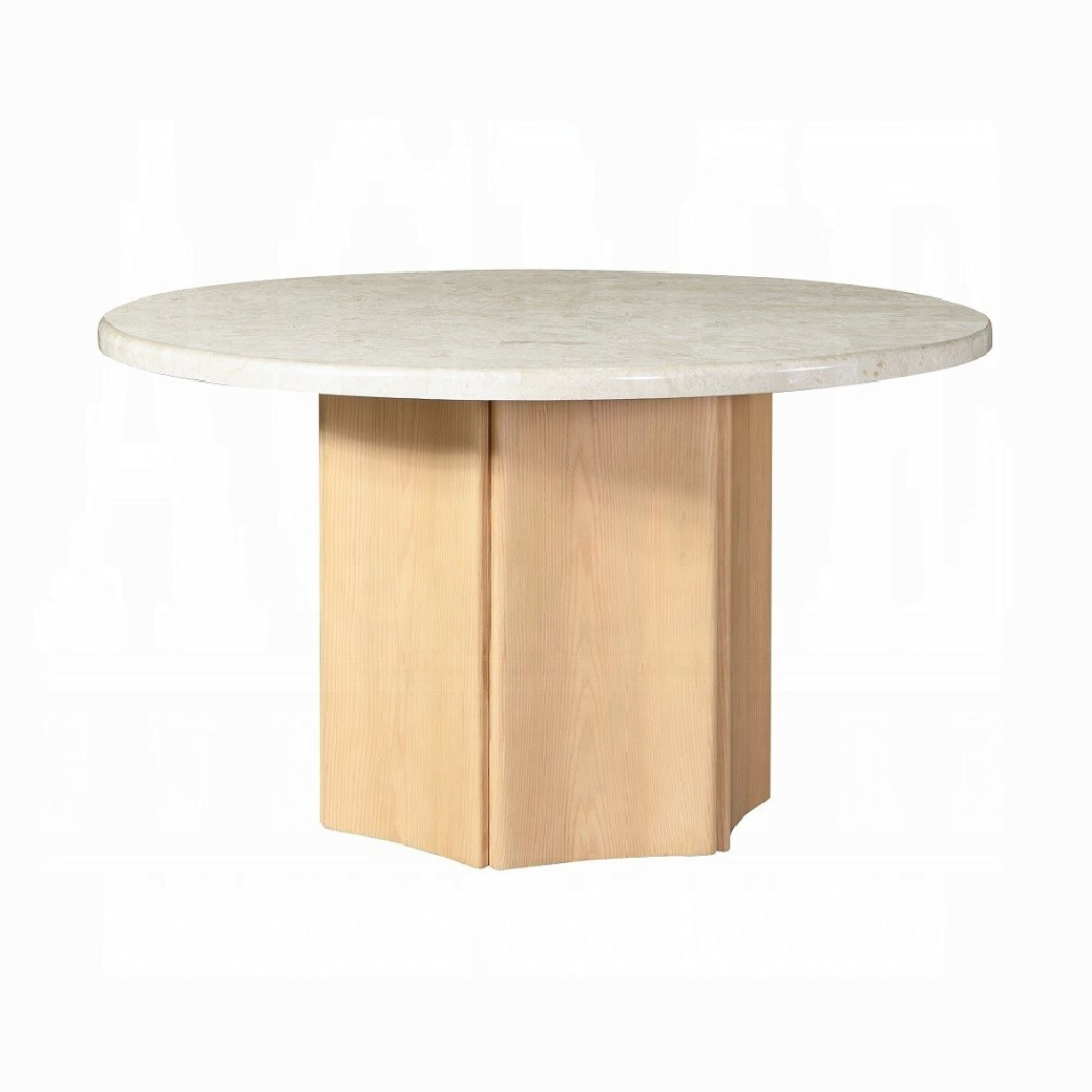 DN02875 5PC Dining set Round Table with marble top Qwin Collection by Acme Furniture