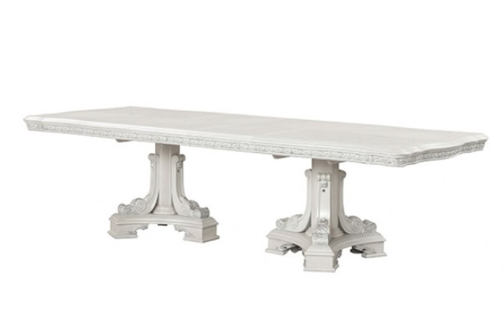 FM31000WH-T 7PC Dining Set Traditional Style Creamy White Finish Stella Mia Collection By Furniture of America